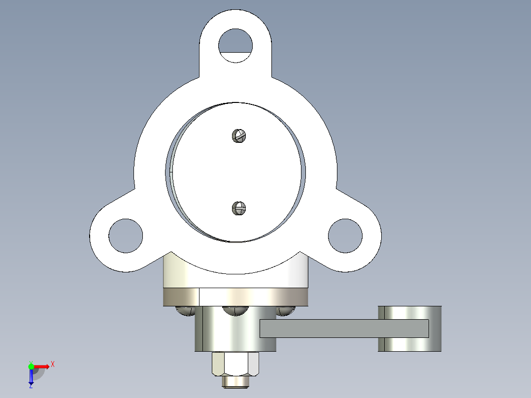 节气门体3D模型俯视图