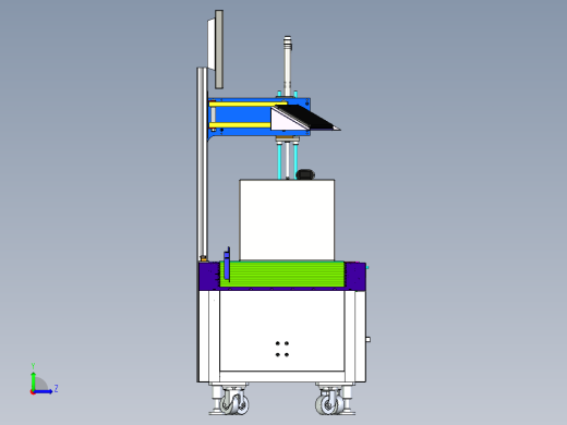 在线自动称重机 3D图 机械设计自动化3D模型参考资料素材左视缩略图