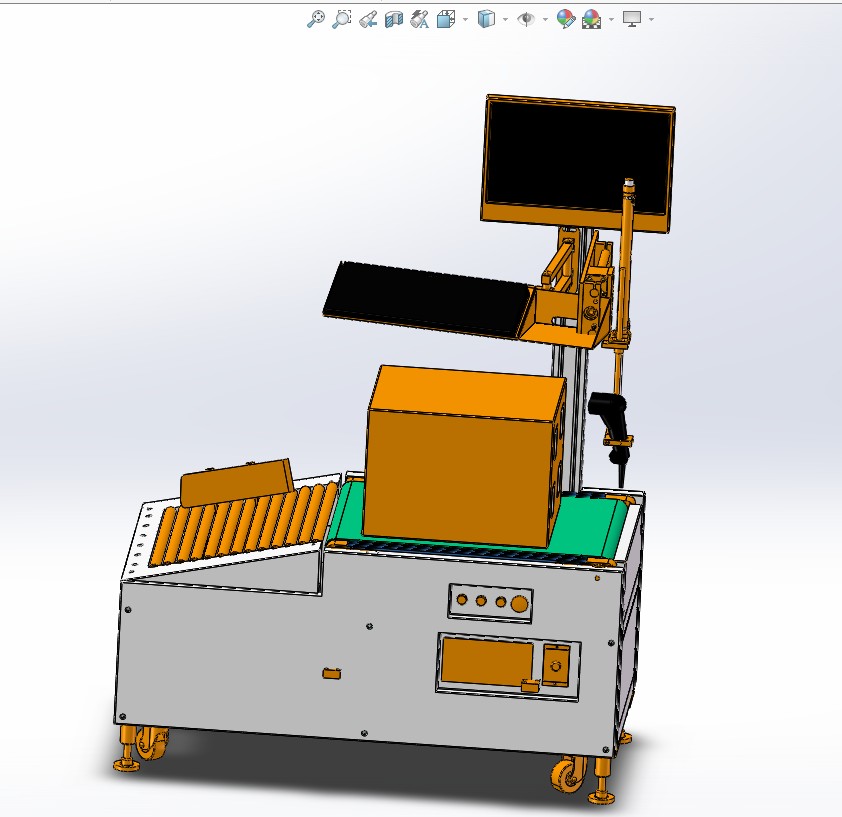 在线自动称重机 3D图 机械设计自动化3D模型参考资料素材