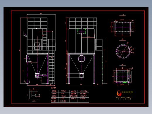 10000m3布袋除尘器设计图