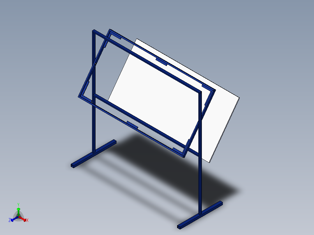 展板展板支架SW2013正等轴测图