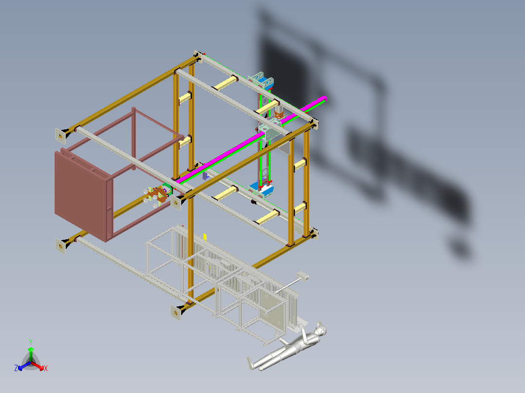 输送箱正等轴测图