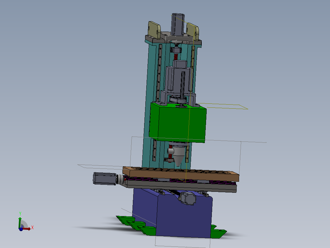 立式三轴激光雕刻机3d图纸+2d总装配图 数控三轴联动雕铣机3d模型