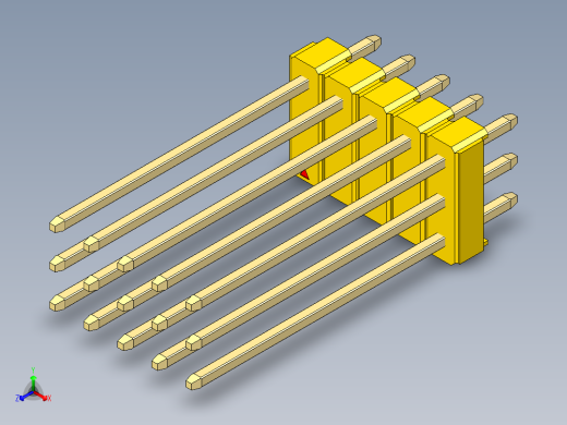 彩色公头100mil（2.54mm）系列-DS1021_yellow_3x05p_100mil_Type19_rev1.0