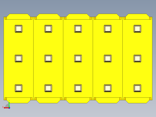 彩色公头100mil（2.54mm）系列-DS1021_yellow_3x05p_100mil_Type19_rev1.0后视缩略图