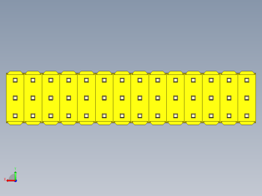 彩色公头100mil（2.54mm）系列-DS1021_yellow_3x14p_100mil_Type43_rev1.0后视缩略图
