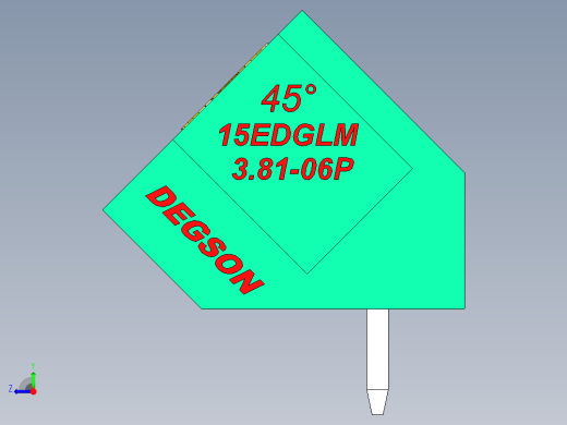 DEGSON 15EDG（公头） 3.81mm 螺钉锁紧，插拔式接线端子 FullPack-15EDGLM-3.81-06P-14-00AH右视缩略图