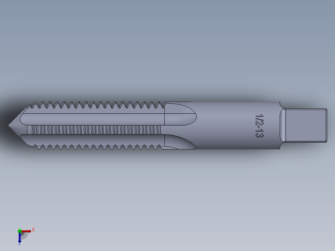标准英制丝锥-Hand Taps W Equations俯视图
