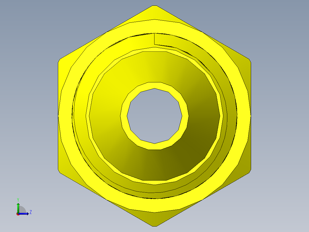 喇叭形 45D 半接头连接器-FLARE 45D 3-16 Tube OD-3-8-24 x 1-8 NPT.SLDPRT左视图