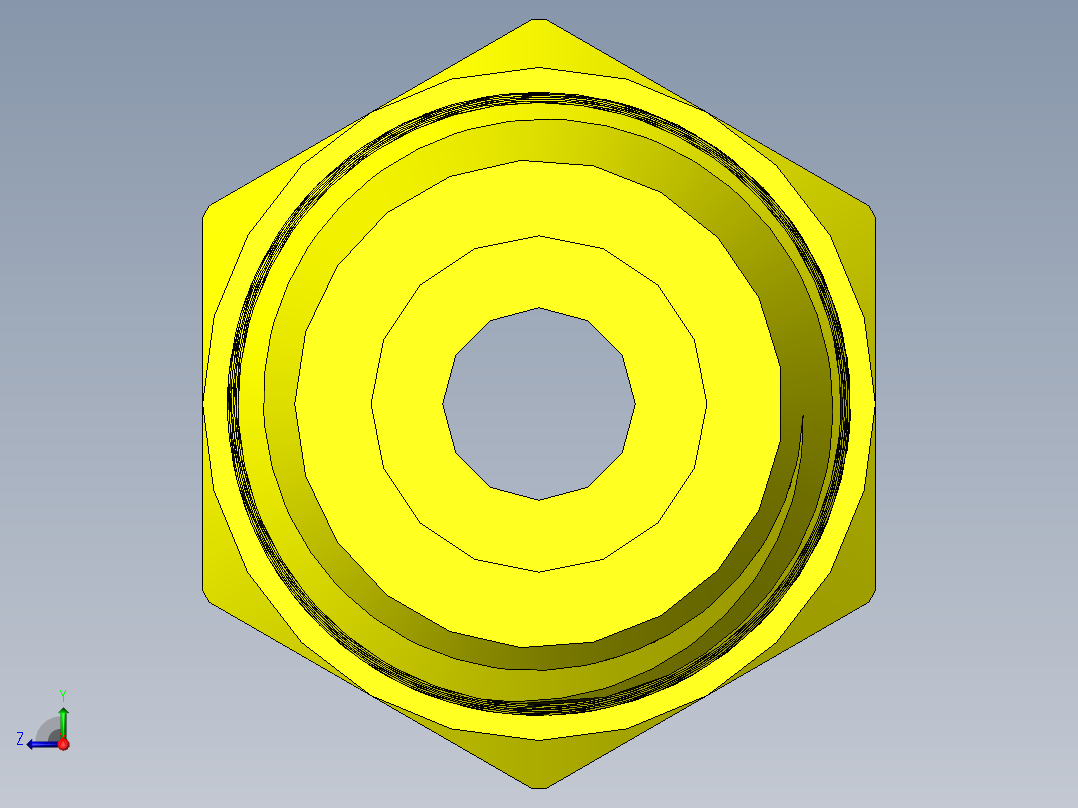 喇叭形 45D 半接头连接器-FLARE 45D 3-16 Tube OD-3-8-24 x 1-8 NPT.SLDPRT右视图