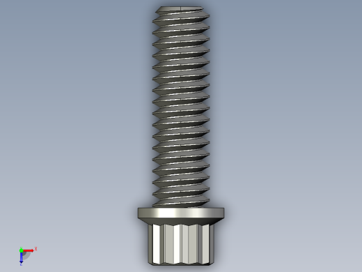1-4in-20 7-8long 12-point screws.STEP俯视缩略图