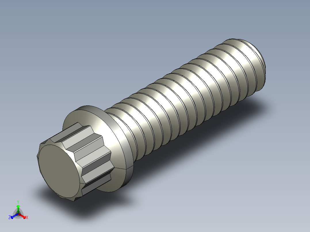 1-4in-20 7-8long 12-point screws.STEP正等轴测图