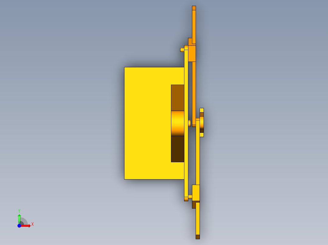 输入输出均为转动导杆机构前视图