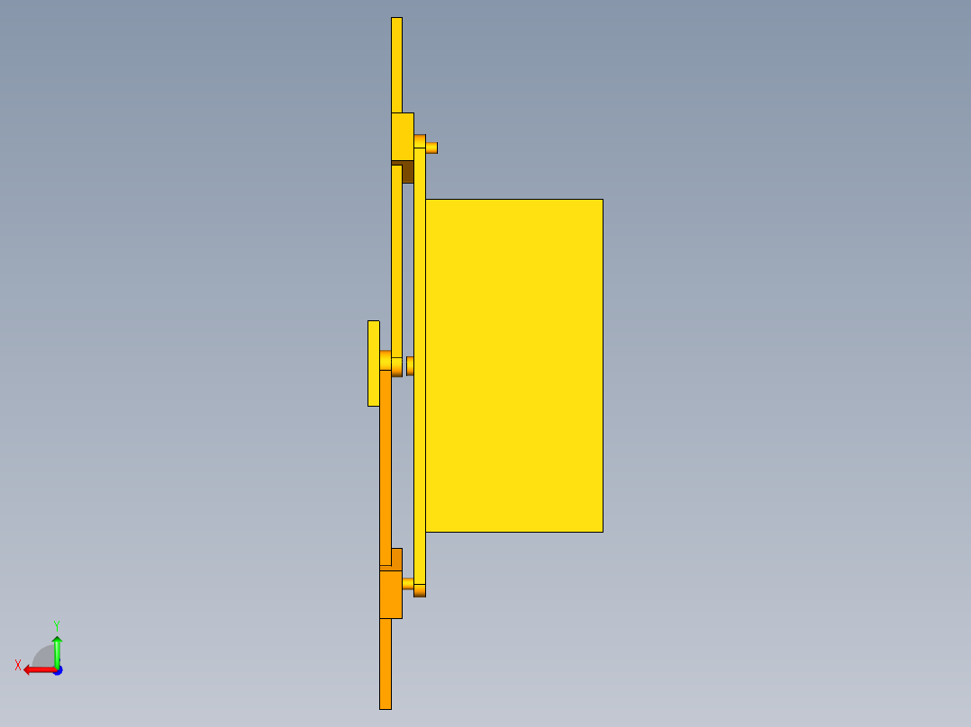 输入输出均为转动导杆机构后视图