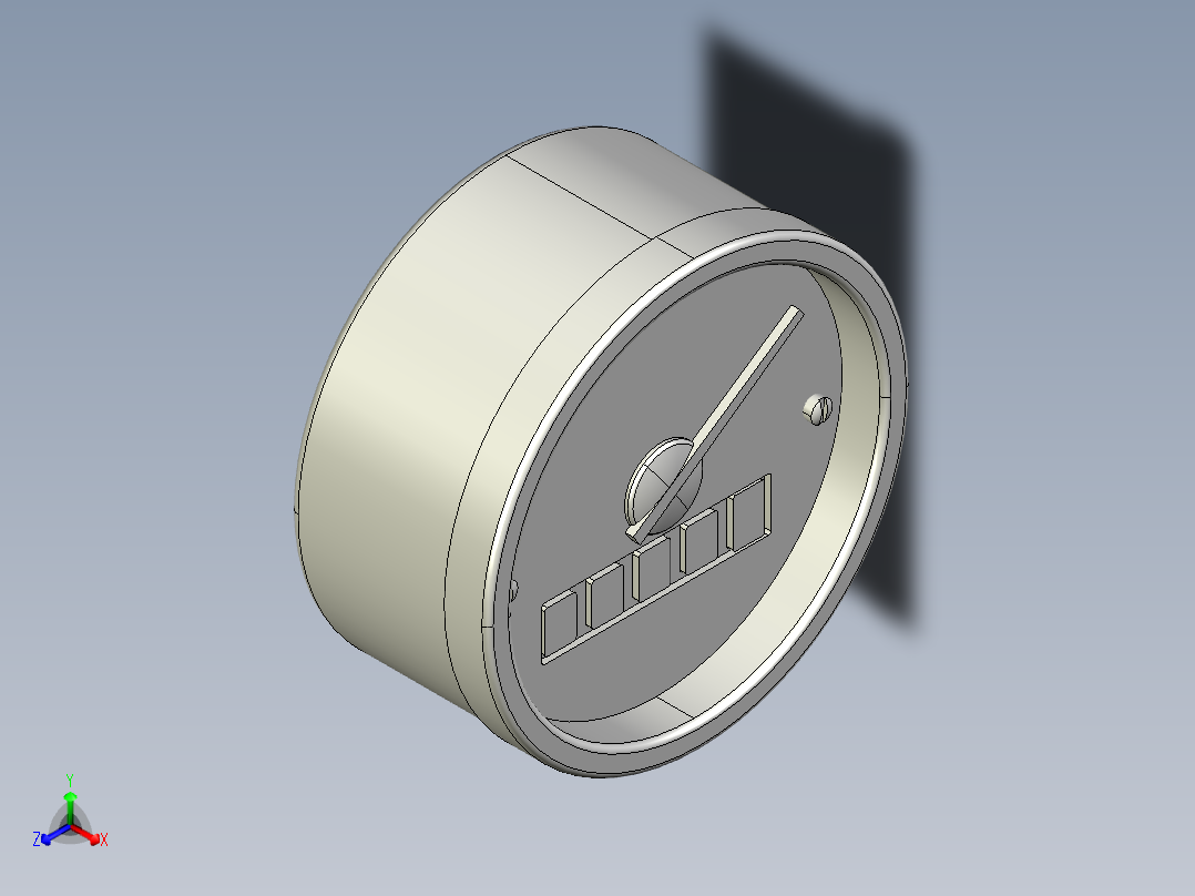 重力指示器GW12-3D多系列多零件图纸模型主视图