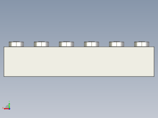 乐高套装 4421基本积木-4211795 - 2456 - 44237 Medium Stone Grey Brick 2 x 6.STEP后视缩略图