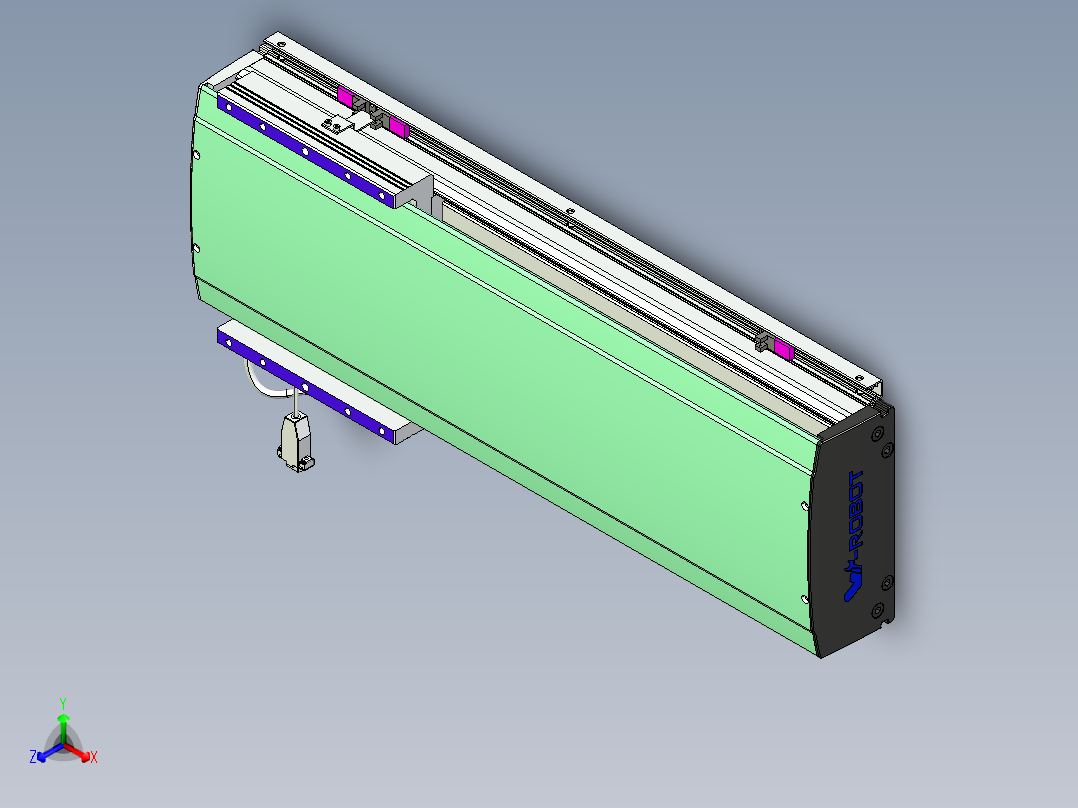 威洛博VL系列直线电机模组-VL22H3-S450主视图
