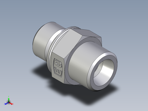 卡套式工业通用硬管接头EO_Male_Stud_connector_GEO10SMOMDCF正等轴测缩略图