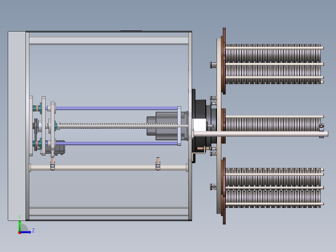 8工位旋转升降料台左视图