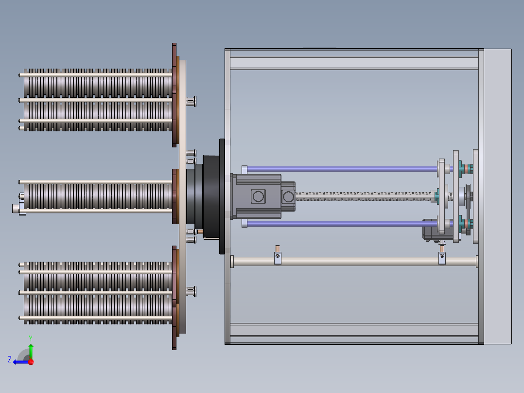 8工位旋转升降料台右视图