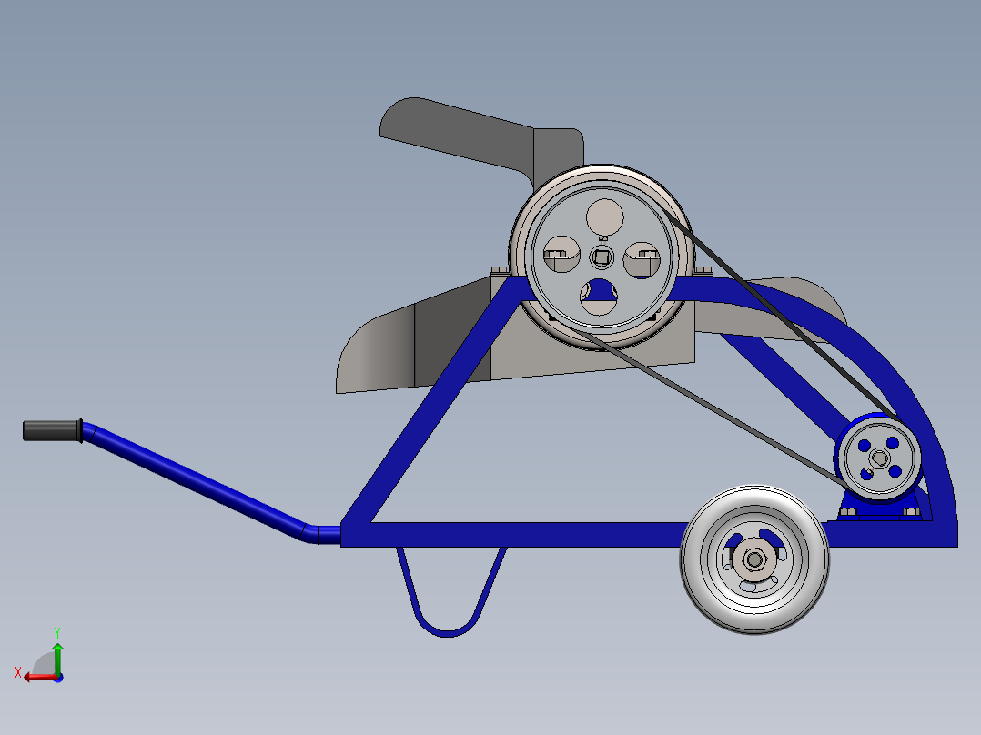 迷宫式脱壳机-SW后视图