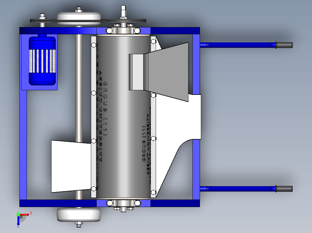 迷宫式脱壳机-SW俯视图