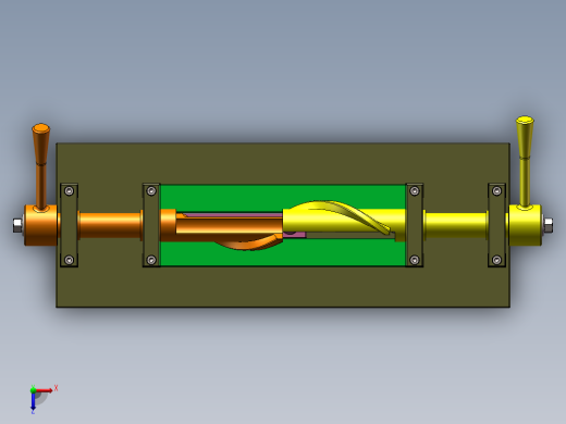 螺旋左右运动机构俯视缩略图