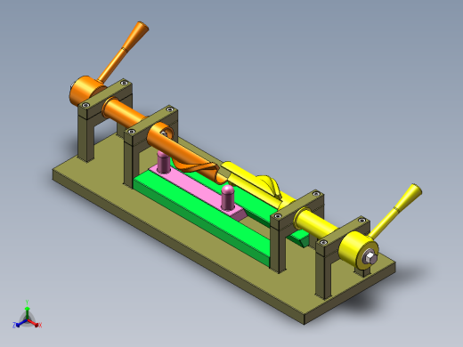 螺旋左右运动机构正等轴测缩略图