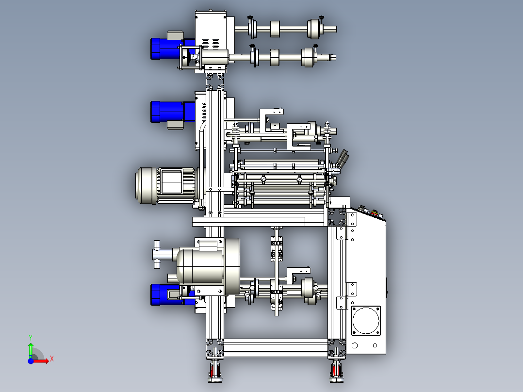 三座模切贴合机前视图