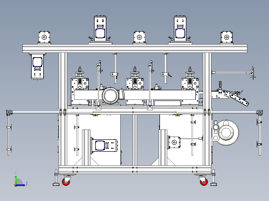 三座模切贴合机左视图