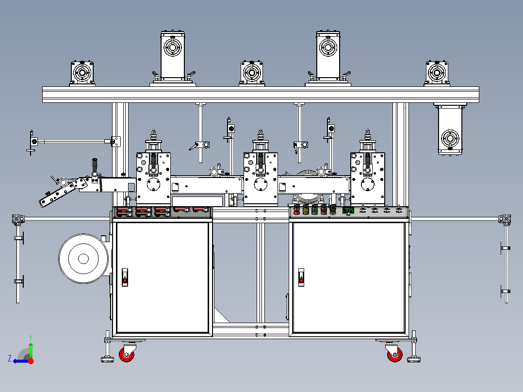 三座模切贴合机右视图