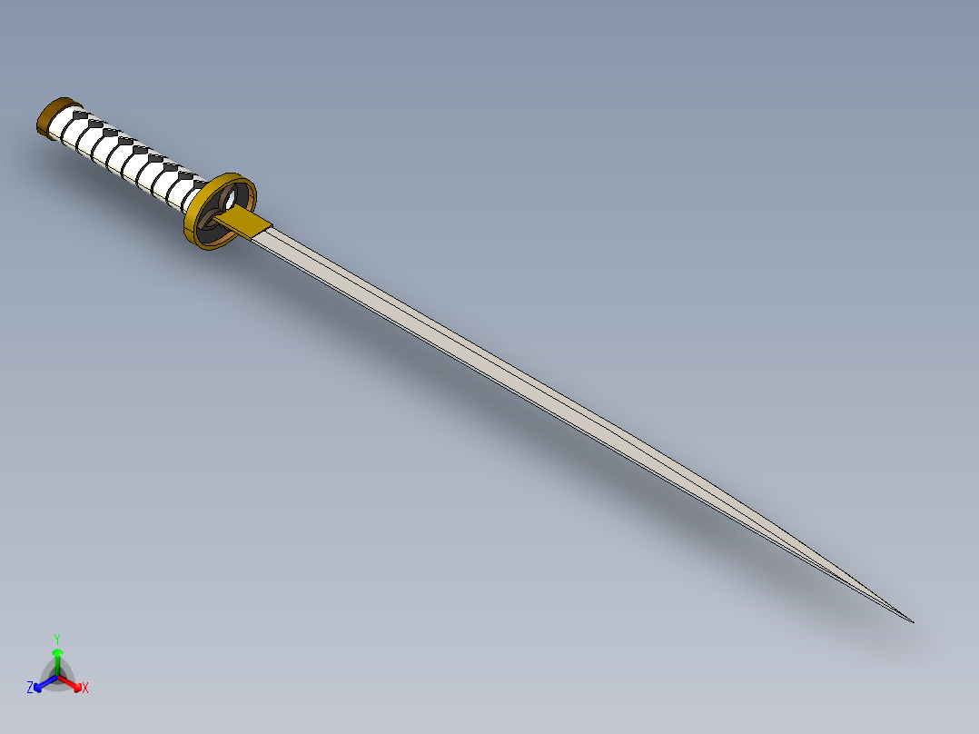 剑、宝剑(132)正等轴测图