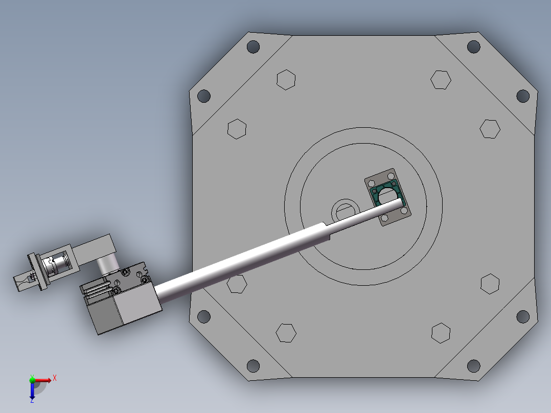 气动机械臂俯视图