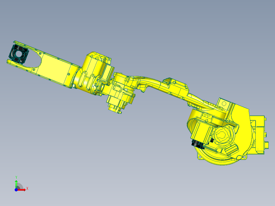 GP25安川机械臂造型3D图纸+x_t格式前视图