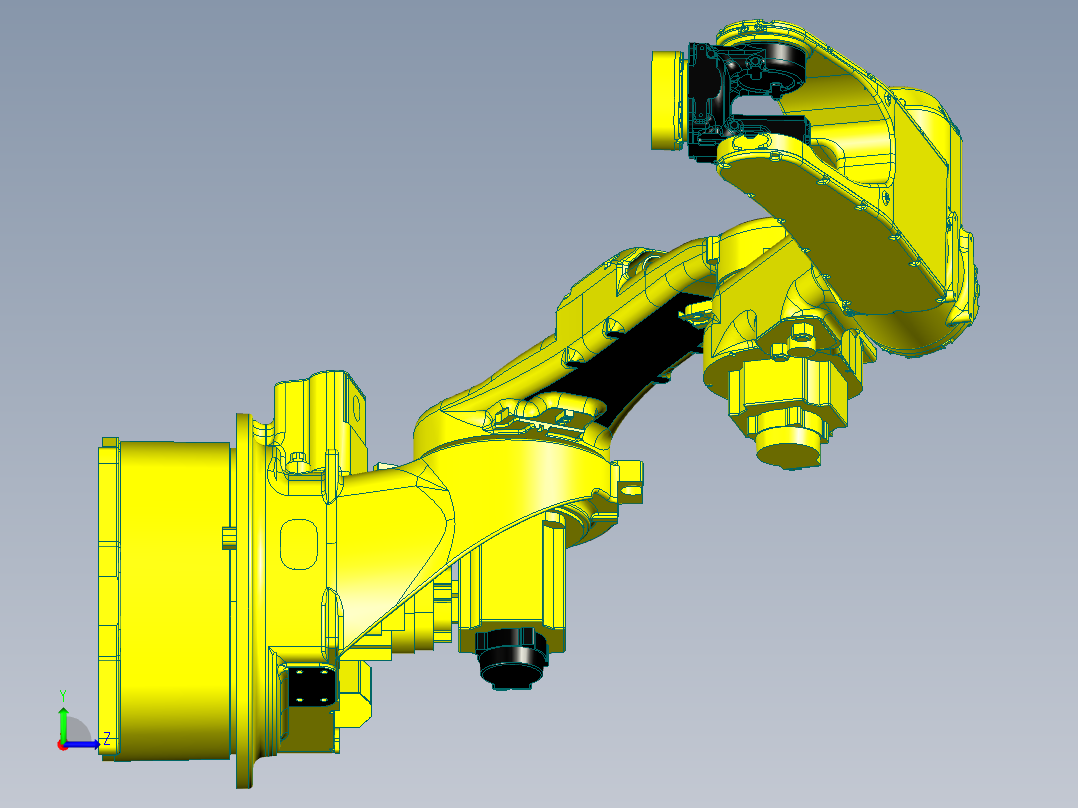 GP25安川机械臂造型3D图纸+x_t格式左视图