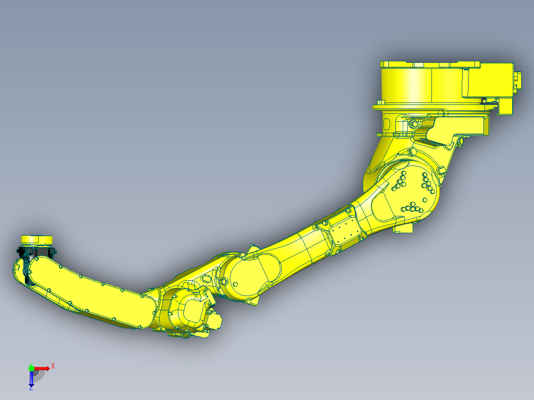 GP25安川机械臂造型3D图纸+x_t格式俯视图