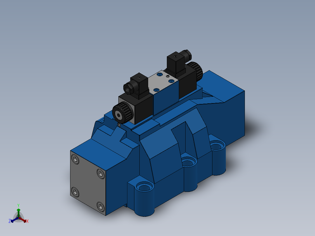 FWH-10交流插座式电液换向阀正等轴测图