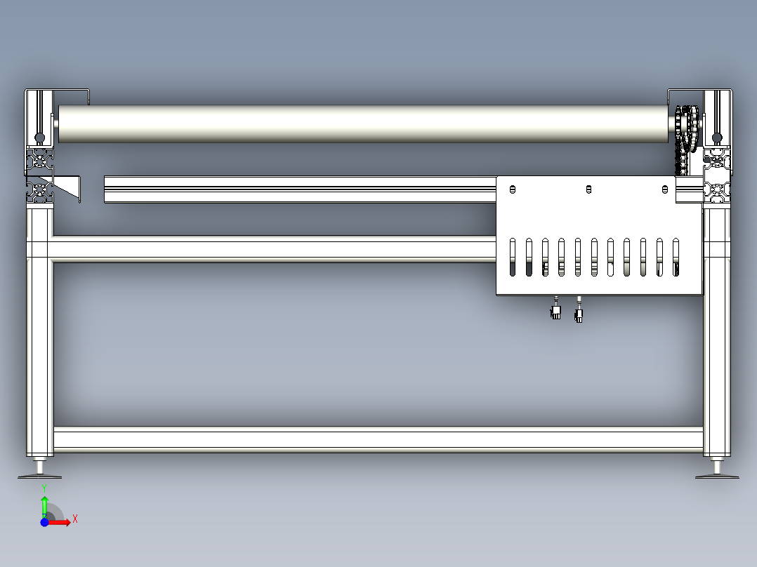 皮带滚筒线前视图