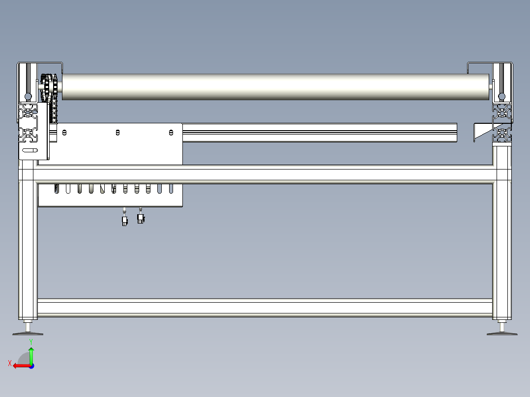 皮带滚筒线后视图