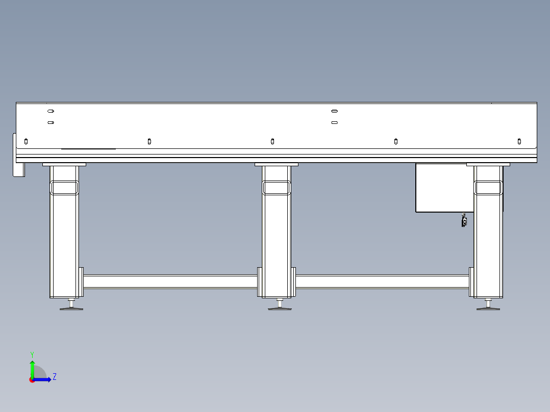 皮带滚筒线左视图