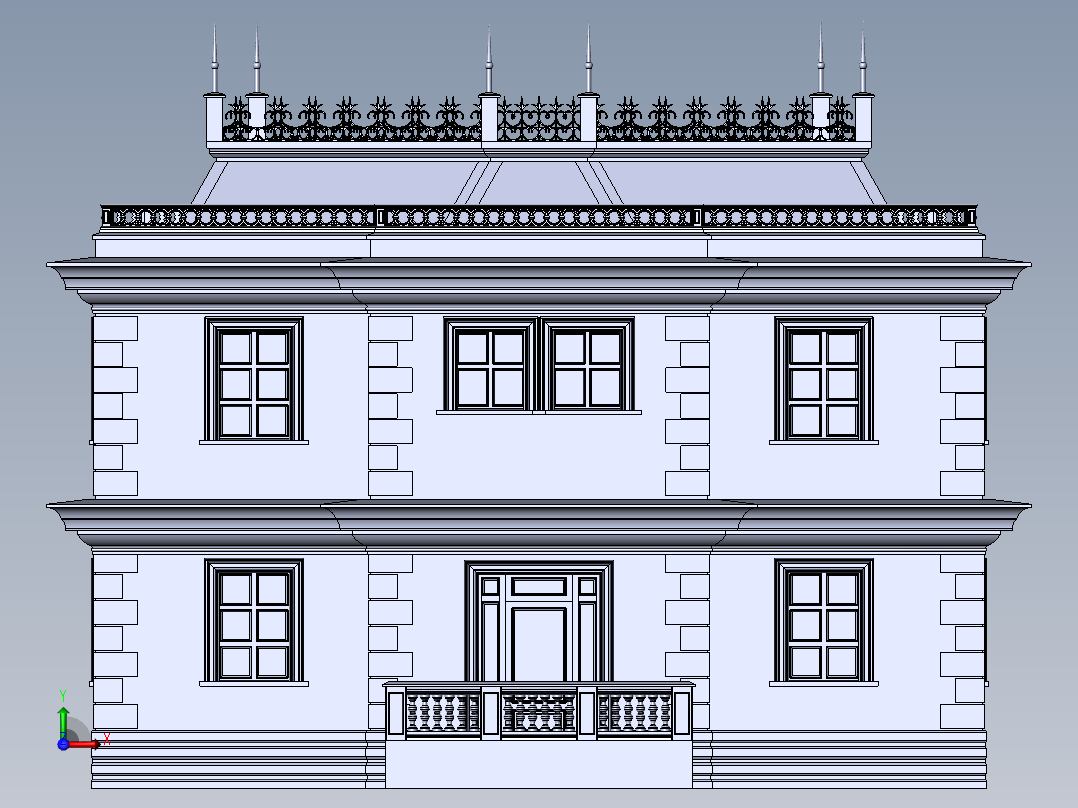 房子、建筑(235)前视图