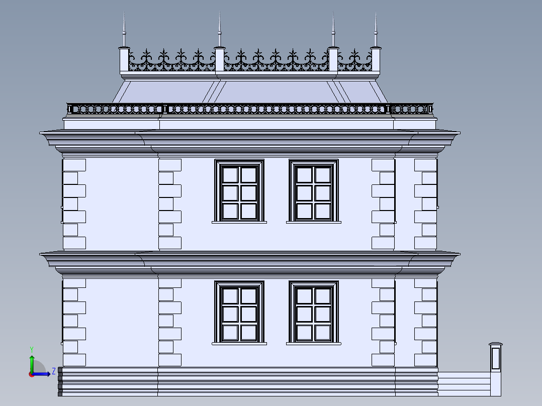 房子、建筑(235)左视图