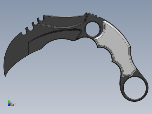 爪子刀、刀(3)前视缩略图