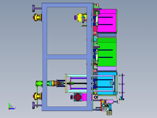 电子元器件料盘收堆装置左视缩略图