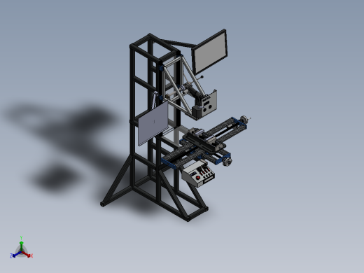 数控机床、非标自动化钻铣一体机床3D模型 Solidworks设计正等轴测缩略图