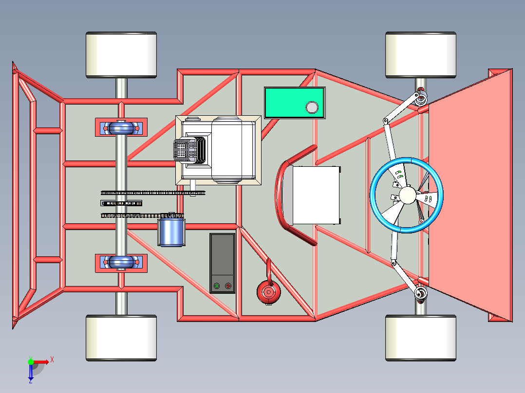 B3003956-混合动力汽车俯视图