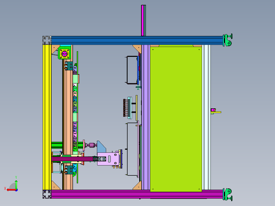 硅片缺陷定位检测抓取装置后视图