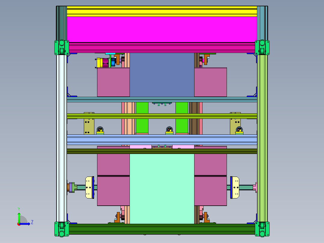 硅片缺陷定位检测抓取装置左视图