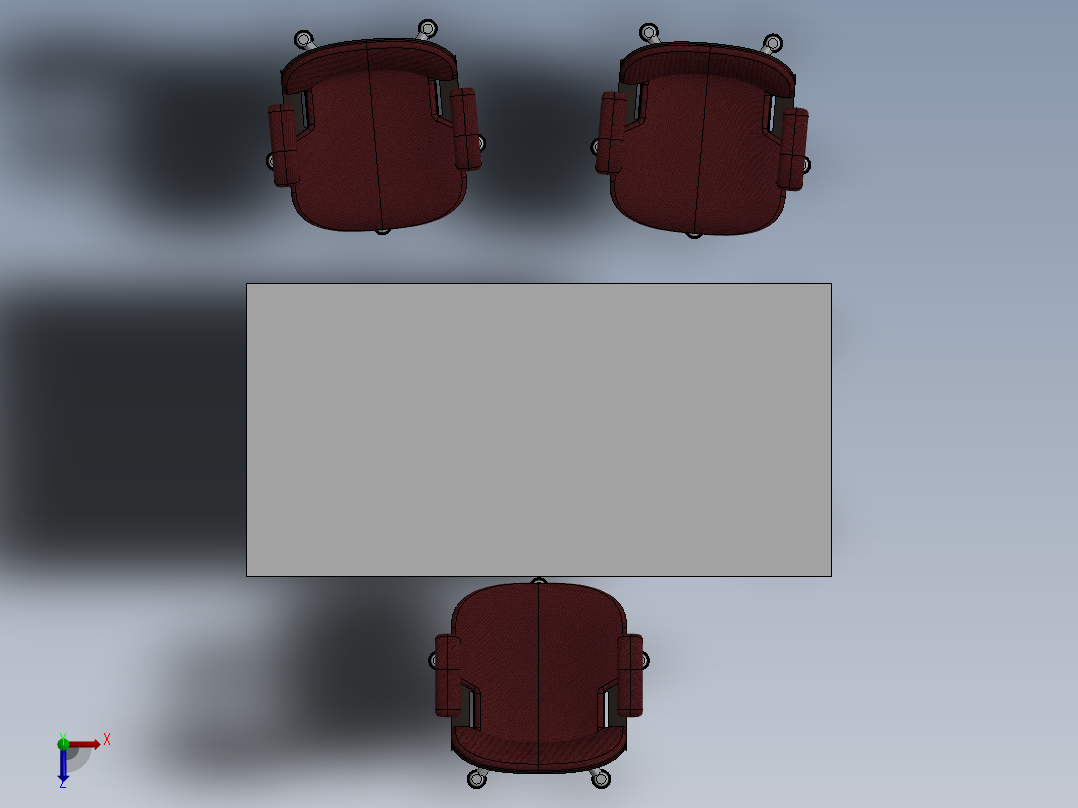 椅子、凳子(15)俯视图