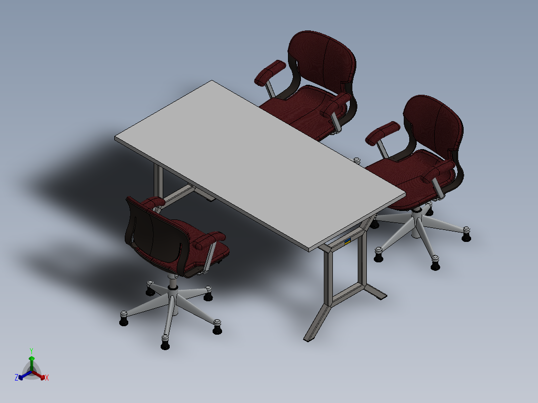 椅子、凳子(15)正等轴测图